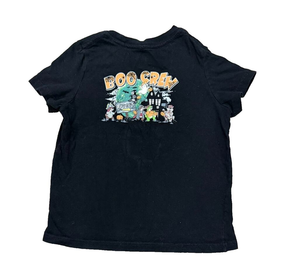 Buccee's Black T-shirt Halloween Graphic Boo Crew Beaver Size 4T Boys Girls Top